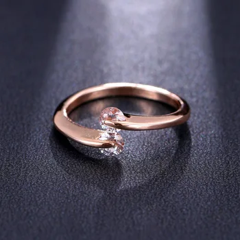 ZN Twin Cirkonis Sužadėtuvių Žiedai Moters Anillos Atidarymo Žiedų Vario Vestuvių Papuošalai AAA+ Kubinis cirkonis Piršto Žiedą