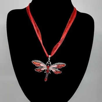 Čekijos multi-layer dragonfly pakabukas grandinės moterų juvelyrikos, emalio dragonfly grandinės karoliai su cirkonio spalvingi karoliai