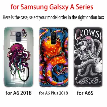 Čiuptuvai jūros aštuonkojai Atveju, Samsung Galaxy A12/A20/A51/A70/A20s/A21s/A32/A50/A50s/A42/A52/A72 5G A8 A7 A6 2018 Dangtis