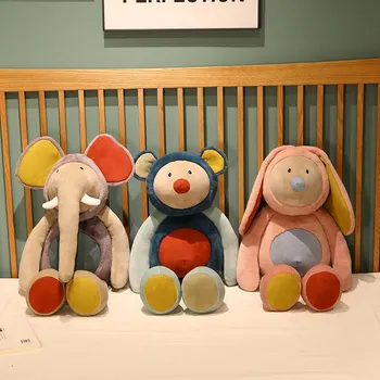 Šiaurės Stiliaus Dramblys Bear Rabbit Pliušiniai Žaislai, Minkšti Kimštiniai Animacinių Filmų Gyvūnų Lėlės Kontrastingos Sujungimas Žaislai, Gimtadienio, Kalėdų Dovanos