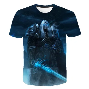 Žaidimas Marškinėliai World Of Warcraft 3D Atspausdintas Vyrai Moterys Mados Streetwear O-Neck T Shirt Harajuku Negabaritinių Tees Viršūnes Unisex