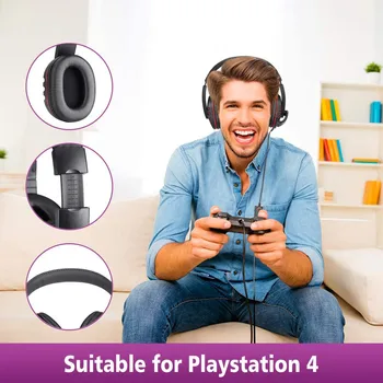 Žaidimų Ausinės Su Mikrofonu Stereo Surround Ausinės, Kolonėlė Laidinio Kompiuteris Gamer Ausines, PC PS4 Xbox su Vienu Mobiliuoju