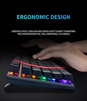 Žaidimų Mechaninė Klaviatūra USB Laidinio 104 Klavišai Anti-Šešėlius LED RGB Apšvietimu Tablet Desktop
