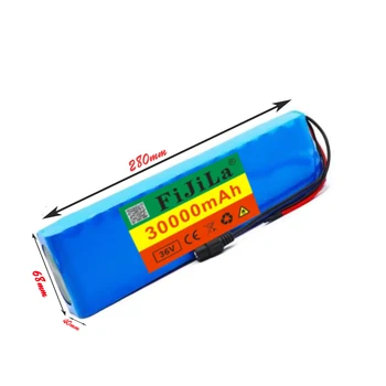 10S3P 36V 30000mAh 18650 li-ion baterija serijos ličio jonų baterijos paketas 100W-500W Elektrinis motoroleris M365 lygiagrečiai naudoti
