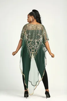 2021 Nauja Afrikos Moterų Dashiki Mados Abaja Stilingas KWA Ju Siūlų Blizgučiai Siuvinėjimas Prarasti Ilga Suknelė Nemokamai Dydis, Ilgis 140 CM