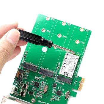 3-Port M. 2 SSD (NGFF) Adapter Kortele, - Palaiko 1X PCIe M. 2 B-Įrašykite Adapteris, Raid Card Sata SSD Konvertuoti Kortelės