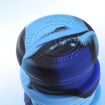 500ml Naujas Stilius Išardomi Silikono Vandens Butelis Lauko Veidrodėliai Sporto Gėrimo Butelis Nešiojamų Kelionių Kavos Puodelį, BPA Free