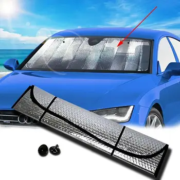 Automobilių Tentai nuo saulės UV Apsauga Užuolaidų Automobilio Saulės Atspalvis Filmas prekinis, galinis Stiklo Skydelis Priekinis Stiklas skėtį nuo saulės Padengti Saulės Pavėsyje 60*130cm