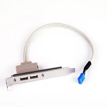 Du kartus Port USB Plėtra Pertvara Galiniai Plokštė ilgintuvas KOMPIUTERIO Atveju PCI USB 2.0 Pertvara Kompiuterio Laido Jungtys