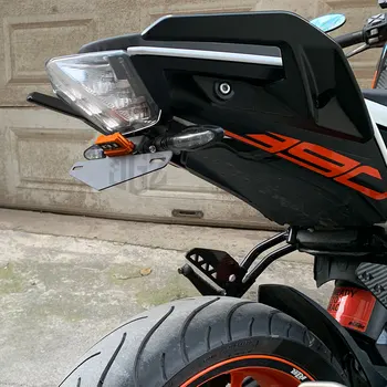 Motociklo Galinio Licenciją Plokštelės Laikiklis Uodega Rėmo Laikiklis su LED Šviesos KTM DUKE 125 250 390 200 2013 - 2019 Priedai