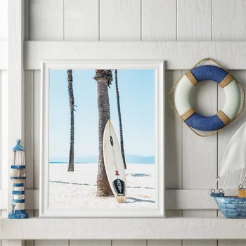 Naršyti Burlenčių Sienos Meno Tapybos Drobės Plakatus Spausdina Surfing Beach Šiuolaikinės Fotografijos Sienų Dekoras estetiniams Namų Puošybai