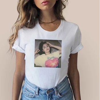 Selena Gomez Yra klubo, seksualus, mielas gatvėje, print T-shirt naujas vasaros harajuku estetinės kawaii moterų marškiniai 90s rožinės spalvos marškinėlius