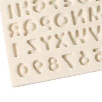 Tortas dekoravimo priemonės silikono šokolado pelėsių raidžių ir skaičių minkštas formų slapukus bakeware įrankiai
