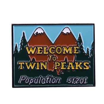 Twin Peaks Simbolių Ženklelis Agentas Cooper Žurnalas Lady David Lynch Pin Diane Gaisro Vaikščioti Su Manimi Sagė