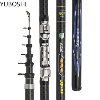 YUBOSHI 2020 Naujas Verpimo Teleskopinis Anglies Roko meškere 2.7/3.6/4.5/5.4/6.3 M H Power Carp Feeder Lazdele Aukštos Kokybės Rankų Polių