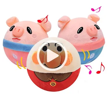 Šokių Anpanman Elektronų Pliušinis Žaislas Minkštas Pliušinis Lėlės Šoka Kiaulės Gali Šokti ir Dainuoti Balso Interaktyvus Kartoti Žaislas USB Įkrovimas
