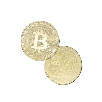 1PCS Kūrybos Suvenyrų Auksą, Padengtą Bitcoin Moneta, Kolekcines, Puiki Dovana Tiek Monetos Meno Kolekcija Fizinio Aukso Monetą