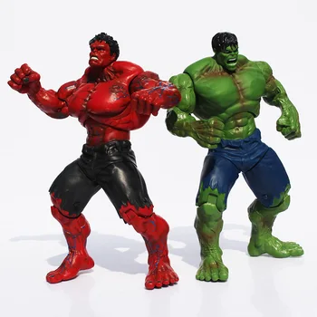 25CM Filmas Super Herojus Keršytojas Hulk PVC Veiksmų Skaičius, Žaislų Raudona Hulk Žalia Hulk Duomenys Veiksmų Skaičius, Surinkimo Modelis Žaislai