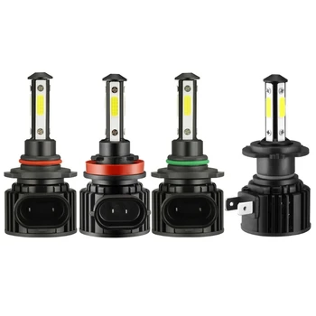 2vnt 4-Pusių, H7, H11 HB3 9005 9006 HB4 LED Žibintai, Automobilių Žibintai 6000K Šviesos Lemputės L9CE