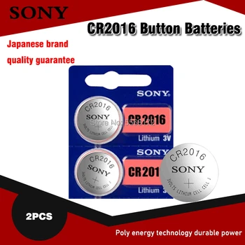 2vnt Sony CR2016 Originalus Ličio Mygtuką Baterijos 3V cr 2016 DL2016 KCR2016 BR2016 Moneta Ląstelių baterijas žiūrėti kompiuteris