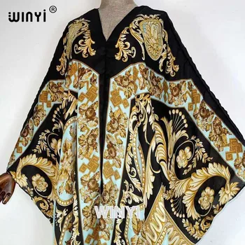 Aukštos kokybės WINYI vestidos de fiesta Bahreinas boho suknelė Spalvų Spausdinimo Bohemijos Prarasti Elegantiškas šalies Musulmonų العبايات Skraiste, Chalatai