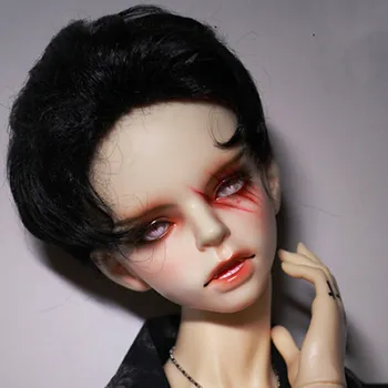 BJD doll plaukų modeliavimo tinka dydis 1/31/41/6sizestylish vyrų gražus Dėdė trumpus plaukus atgal galva juoda aukso juoda