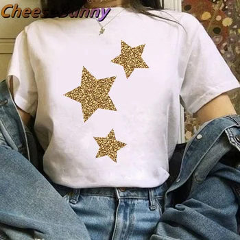 Blizga Žvaigždžių Mados Trumpas Rankovės marškinėliai Moterims 90-ųjų Tendencija Vasaros Drabužių Kawaii Grafinis Marškinėlius Viršuje Lady Spausdinti Moterų Tees Marškinėliai