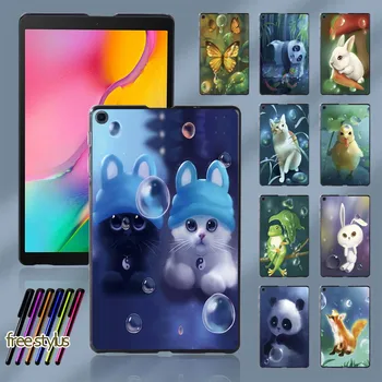 Case for Samsung Galaxy Tab 10.1 2019 T510/T515 Spausdinti Mielas Gyvūnų Modelio Plastikiniai Apsauginės Atgal Korpuso Dangtelis + Nemokamas Stylus