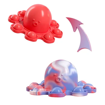 Kaklaraištis Dažų Dvipusis Spalvos Push Burbulas Jutimo Žaislas Aštuonkojo Formos Fidget Streso Atsarginiais Autizmo Anti Stresas Vaikų, Suaugusiųjų Žaislai