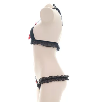 Kawaii Black Cow Spausdinti Mini Backless Vienas Gabalas Micro Bikini Jumpsuit Erotinis Sekso Kostiumai Bodysuit Seksualus apatinis Trikotažas Moterims