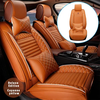 MUCHKEY Custom Automobilių Sėdynės Padengti Priekiniai 2Seats Prabanga PU Oda Automobilių Sėdynės Pagalvėlės Visų Modelis Universalus
