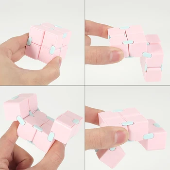 Vaikų, Suaugusiųjų Išskleidimo Žaislas Infinity Kubo Magic Cube Apversti Kubinių Įspūdį Streso Sumažinti Autizmo Vertus Žaidimas Keturių Kampe Labirintas Žaislas