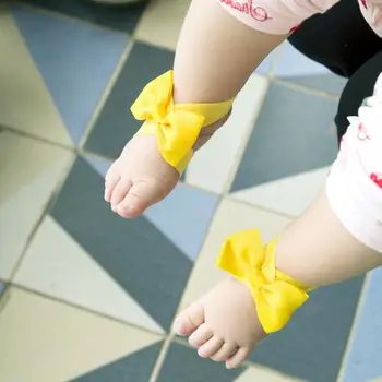 0-1 Metų Naujagimiui Kojų Gėlių Kūdikių Vientisos Spalvos Lankas Kojų Pėdų Papuošalai Tinka Kūdikių Fotografija Paminėti