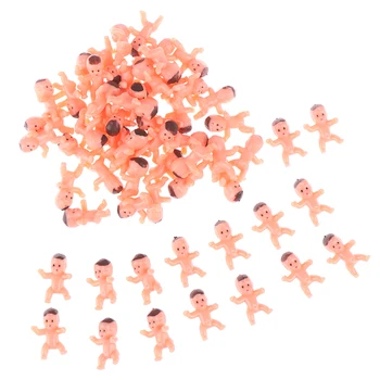 10/20/60Pcs 1inch Mini Plastikinių Kūdikių Vaikai Aukštos Kokybės Kalėdų lėlės kepimo lėlės