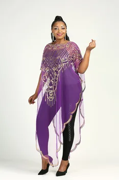 2021 Nauja Afrikos Moterų Dashiki Mados Abaja Stilingas KWA Ju Siūlų Blizgučiai Siuvinėjimas Prarasti Ilga Suknelė Nemokamai Dydis, Ilgis 140 CM