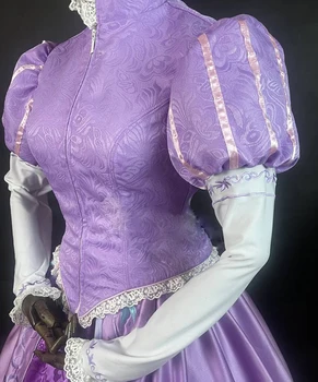 2021 Naujas Stilius Rapunzel Viršuje Siuvinėjimo Cosplay Kostiumų Suaugusiems Princesė Rapunzel Kostiumas Suknelė Moterims Helovinas Šalis