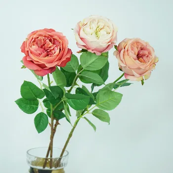 Aukštos kokybės vienu filialu modeliavimas rose Austin namų puošybai ekranas gėlių meno vestuvių kraštovaizdžio dirbtinių gėlių