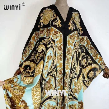 Aukštos kokybės WINYI vestidos de fiesta Bahreinas boho suknelė Spalvų Spausdinimo Bohemijos Prarasti Elegantiškas šalies Musulmonų العبايات Skraiste, Chalatai
