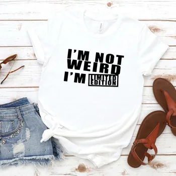 Aš Ne Keista, aš Limited Edition Spausdinti Marškinėlius Moterims trumpomis Rankovėmis O Kaklo Laisvi, T-marškinėliai, Moteriški Marškinėliai, vasaros mados viršūnes
