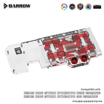 Barrow 3070 GPU Blokas Pilnas draudimas Grafika Kortelės Vandens Aušinimo Blokai, Už ASUS ROG STRIX RTX3070 08G ŽAIDIMŲ, BS-ASS3070-PA