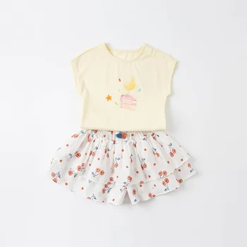 DBJ17226-2 dave bella vasaros kūdikių mergaičių mados spausdinti šortai vaikams, vaikams, mergina, mielas kelnės kūdikiams, vaikiška kelnės