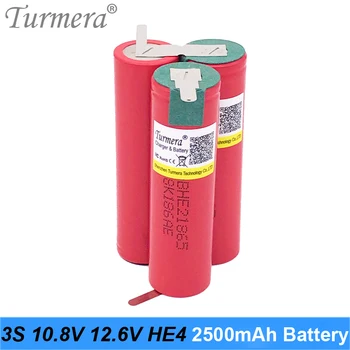 Ličio Baterija 3S 10.8 V 12,6 V 18650 HE2 2500mah 20A 35A Išlydžio Srovė Atsuktuvas Baterija ir Shurik (tinkinti)