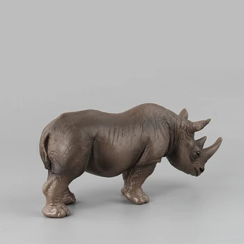 Mielas Modeliavimas Raganosio Kolekcines Laukinių Gyvūnų Figūrėlių, Rhino Plastikiniai Modelis Švietimo Žaislas