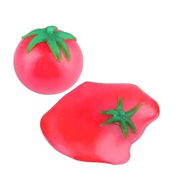 Modeliavimo Vaisių Maisto Pomidorų Formos Lėtai Kylantis Stresas Reliever Žaislai Purškiamasis Kamuolys Naujovė Plonas Žaislas Office Įtempių Žaislai