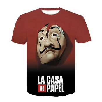 Vyrai spausdinimas marškinėliai La Casa De Papel Mados Grafinis Tee Juokingi Marškinėliai Suvenyrinius Marškinėlius cosplay drabužius 2020 prekės ženklas trumpas rankovės