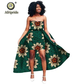 2019 afrikos suknelės moterims dashiki spausdinti ankara stebėjimo-line šalis vestuvių one piece suknelė seksualus drabužiai AFRIPRIDE S1925096