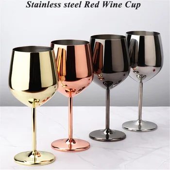 6PCS Kūrybos Šampano Stiklo Rose Gold Wineglass Kokteilis Stiklo Wine Goblet Namuose Šalis Nerūdijančio Plieno Putojantis Taurės 4/2/1PCS