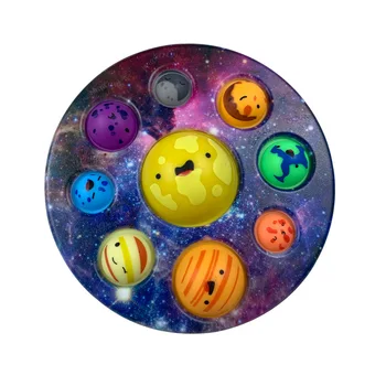 Aštuonios Planetos Pop Jį Stumti Burbulas Fidget Žaislai Suaugusių Įtempių Išspausti Žaislas Antistress Popit Minkštas Plonas Vaikams, Žaislai, Dovanos