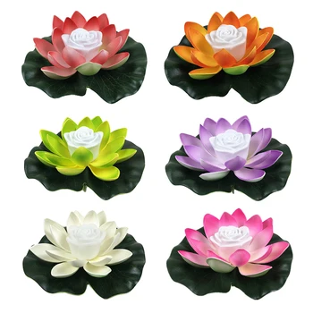 LED Gėlių Šviesos Plaukiojančiųjų Dirbtinių Lotus Šviesos Fontanas, Tvenkinys, Sodas Decoraiton Lempos Micro Kraštovaizdžio Vandens Baseinas, Norintys Šviesos