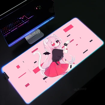 Moneko Anime Žaidimas Pelės Mygtukai RGB Mini Nešiojamas Klaviatūros Mygtukai XXL Užraktas Dsek Kilimėlis, LED Šviesos Spalva Pelės Mygtukai PC Gamer Žaidimų Priedai